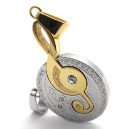 Gouden Muzieknoot Diamanten Liefhebbers Titanium Hanger