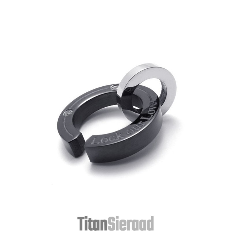 Zwarte Diamanten Liefhebbers Titanium Hanger Voor Vrouwen