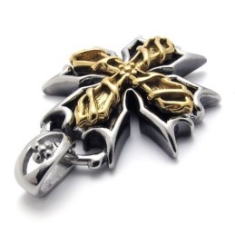 Gouden Kruisaccent Titanium Hanger
