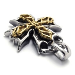 Gouden Kruisaccent Titanium Hanger