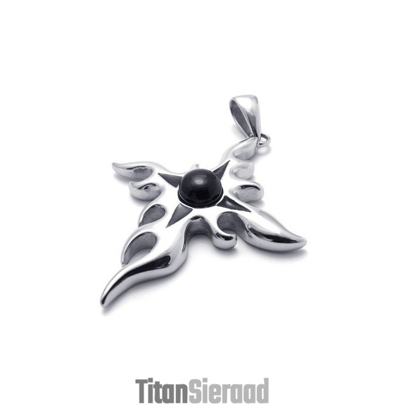 Kruis Edelsteen Titanium Hanger