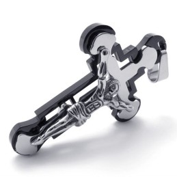 Jezus Zwarte Titanium Kruis Hanger
