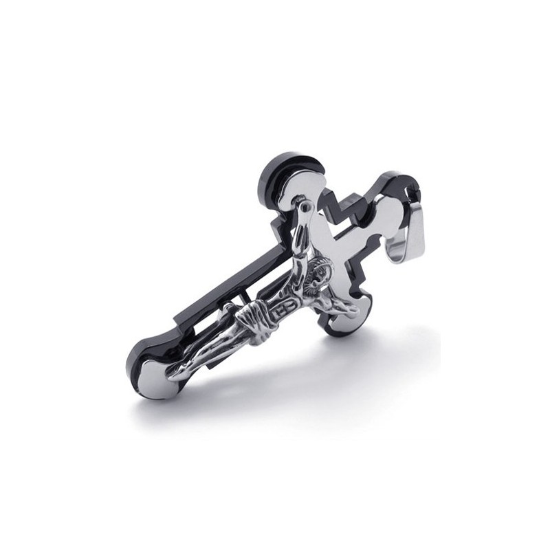 Jezus Zwarte Titanium Kruis Hanger