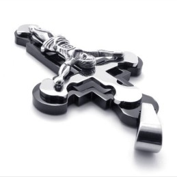 Jezus Zwarte Titanium Kruis Hanger