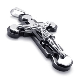 Jezus Zwarte Titanium Kruis Hanger