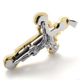 Jezus Gouden Titanium Kruis Hanger