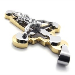 Jezus Gouden Titanium Kruis Hanger