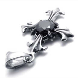 Edelsteen Titanium Kruis Hanger