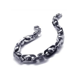 Heren Jongens Charm Zilveren Pure Titanium Ketting Armband