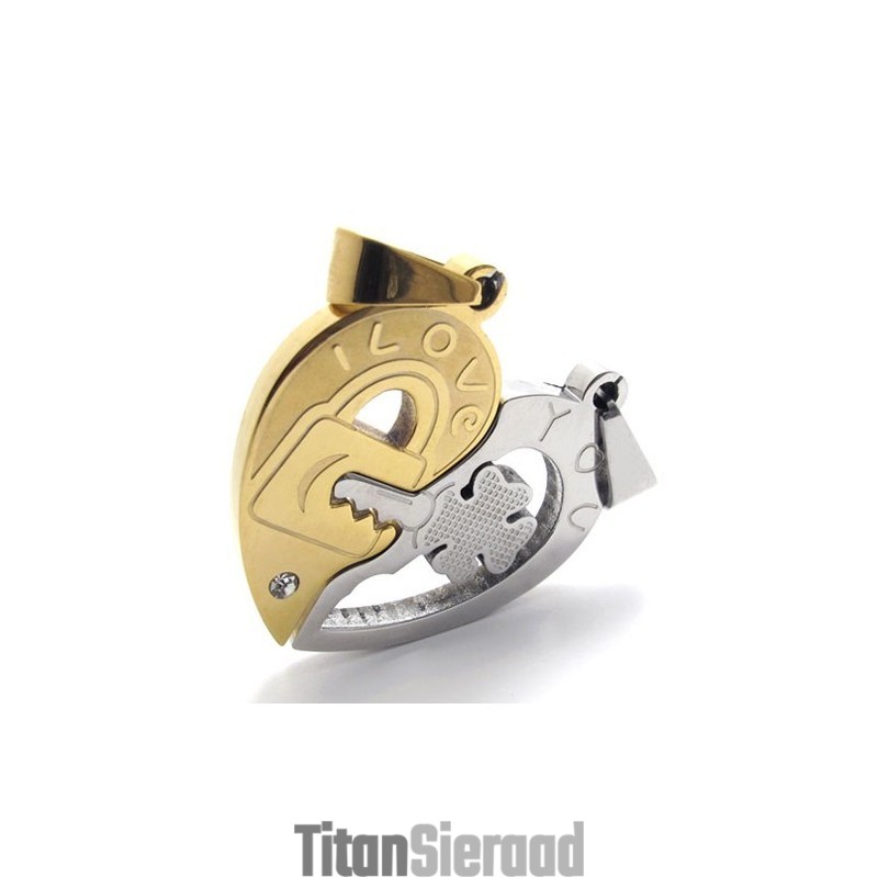 Gouden Accent Lovers Titanium Hanger Gouden Accent Lovers Titanium Hanger