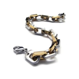 Heren Jongens Gouden Zilveren Pure Titanium Bedelarmband