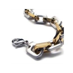 Heren Jongens Gouden Zilveren Pure Titanium Bedelarmband
