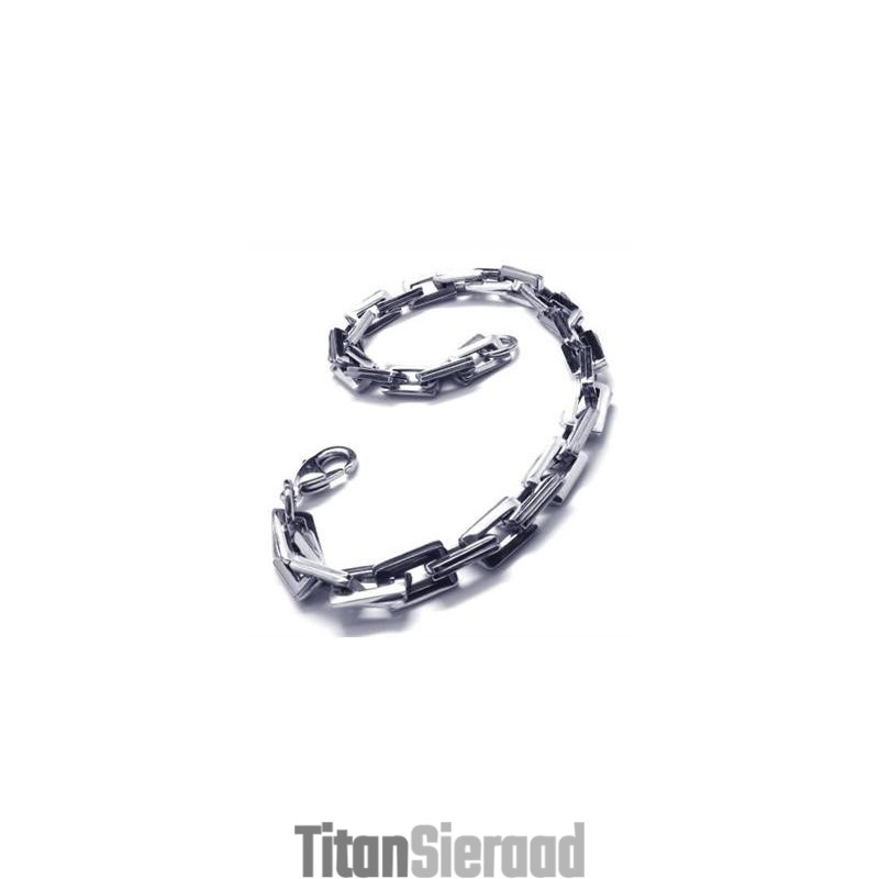 Heren Jongens Charm Zilveren Pure Titanium Schakels Armband Heren Jongens Charm Zilveren Pure Titanium Schakels Armband