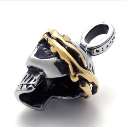 Gouden Accent Schedel Titanium Hanger