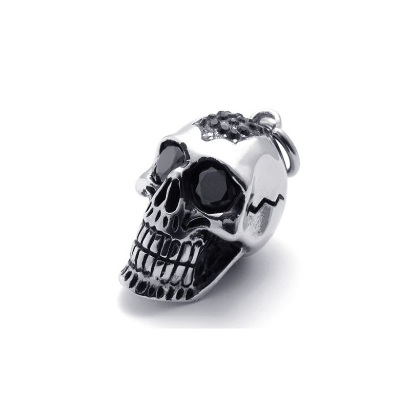 Zwarte Diamanten Schedel Titanium Hanger