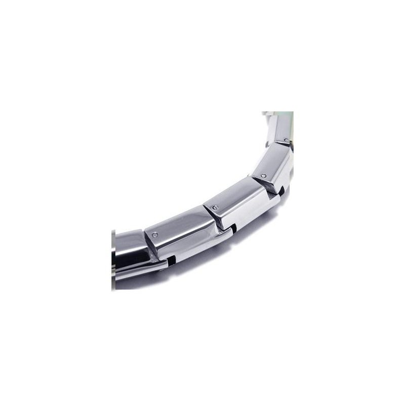 Heren Jongens Zilveren Pure Titanium Charm Bangle Armband