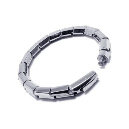 Heren Jongens Zilveren Pure Titanium Charm Bangle Armband