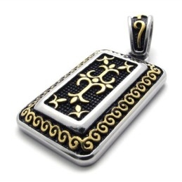 Gouden Dog Tag Titanium Hanger