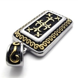 Gouden Dog Tag Titanium Hanger