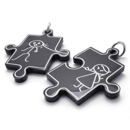 Zwarte Lovers Titanium Hanger