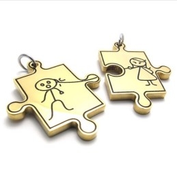 Gouden Lovers Titanium Hanger