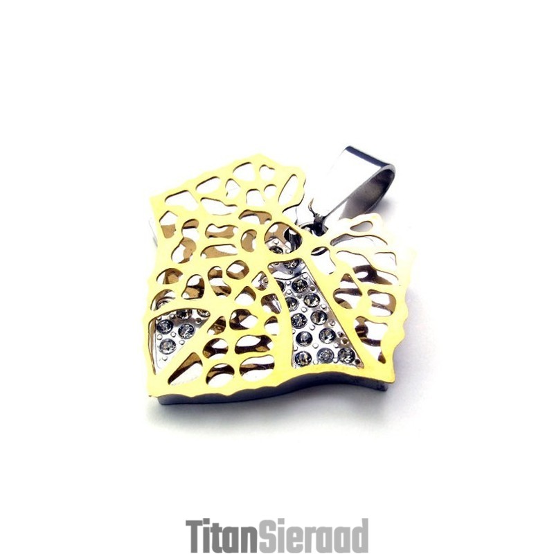 Titanium Hanger Met Bladgoud Voor Liefhebbers Titanium Hanger Met Bladgoud Voor Liefhebbers