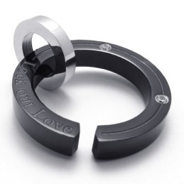 Zwarte Lovers Titanium Hanger Voor Heren