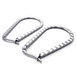 U-Drop Titanium Oorbellen