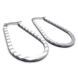 U-Drop Titanium Oorbellen