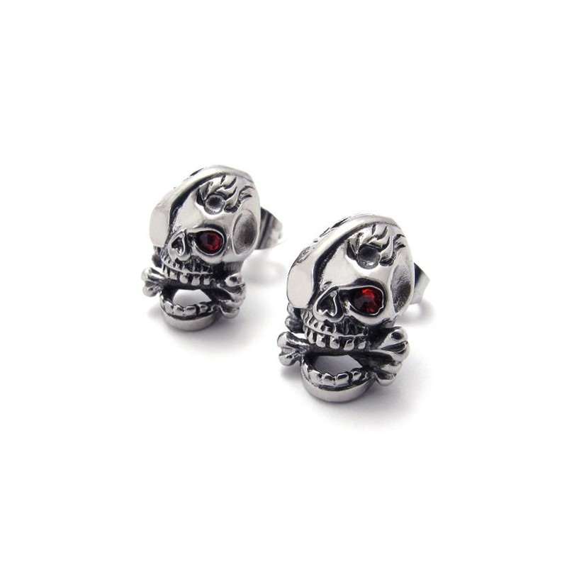 Schedel Titanium Oorbellen Schedel Titanium Oorbellen