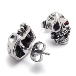 Schedel Titanium Oorbellen