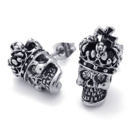 Kroonschedel Titanium Oorbellen