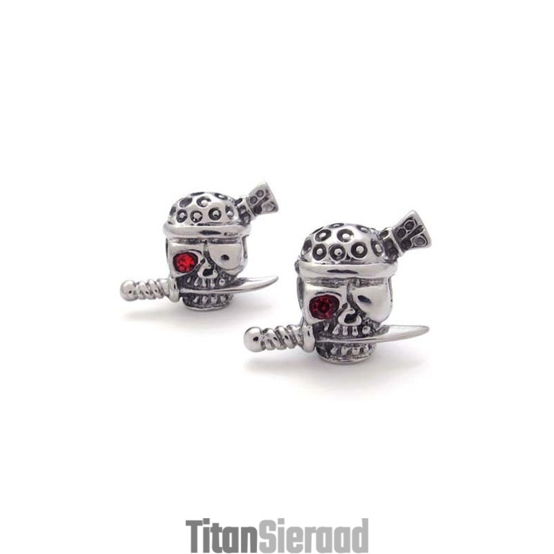 Schedel Titanium Oorbellen