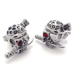 Schedel Titanium Oorbellen