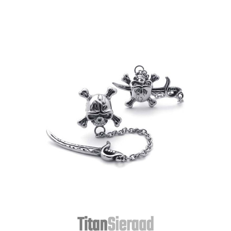 Zwaard Titanium Oorbellen