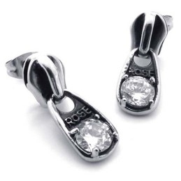 Diamanten Titanium Oorbellen