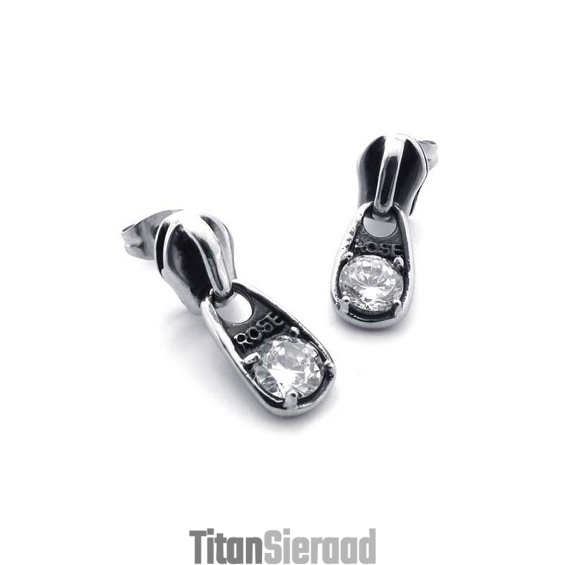 Diamanten Titanium Oorbellen Diamanten Titanium Oorbellen