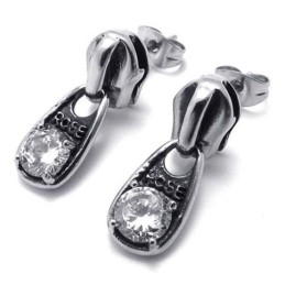Diamanten Titanium Oorbellen