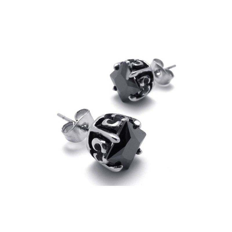 Diamanten Titanium Oorbellen