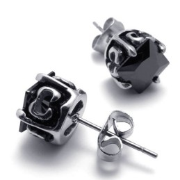 Diamanten Titanium Oorbellen