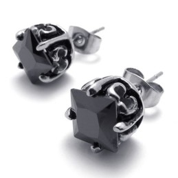Diamanten Titanium Oorbellen