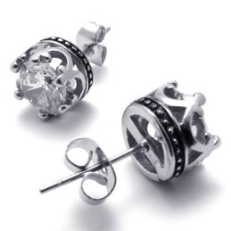 Diamanten Titanium Oorbellen