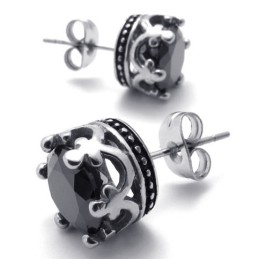 Diamanten Titanium Oorbellen
