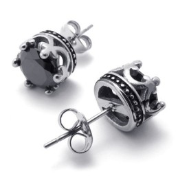 Diamanten Titanium Oorbellen