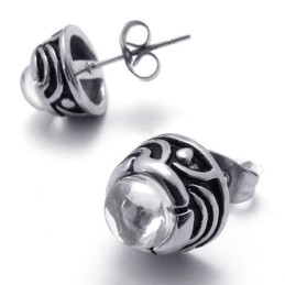 Diamanten Titanium Oorbellen