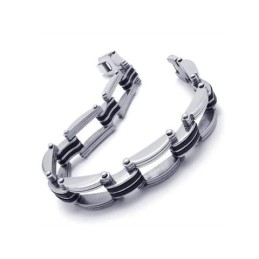 Heren Jongens Zilveren Pure Titanium Armband Charm Bangle