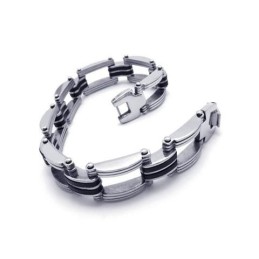 Heren Jongens Zilveren Pure Titanium Armband Charm Bangle