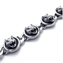 8,3 Inch Katten Titanium Armband
