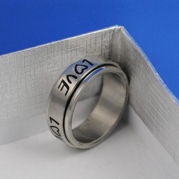 Liefdesrotatie Titanium Ring