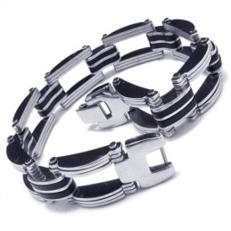 Heren Jongens Zilveren Pure Titanium Armband Charm Bangle